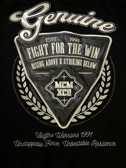 Genuine fight for the win suede & leather jacket