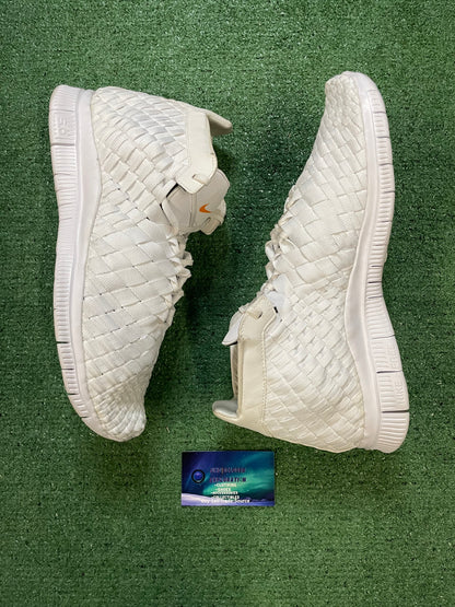 Nike Free Inneva woven triple white size 13men/14.5women