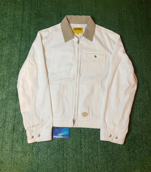 Aime Leon dore white mechanic jacket