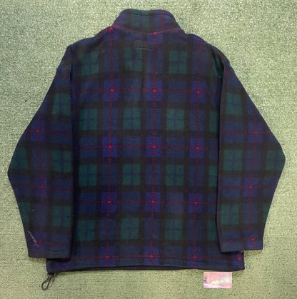 Vintage Eddie Bauer plaid quarter zip