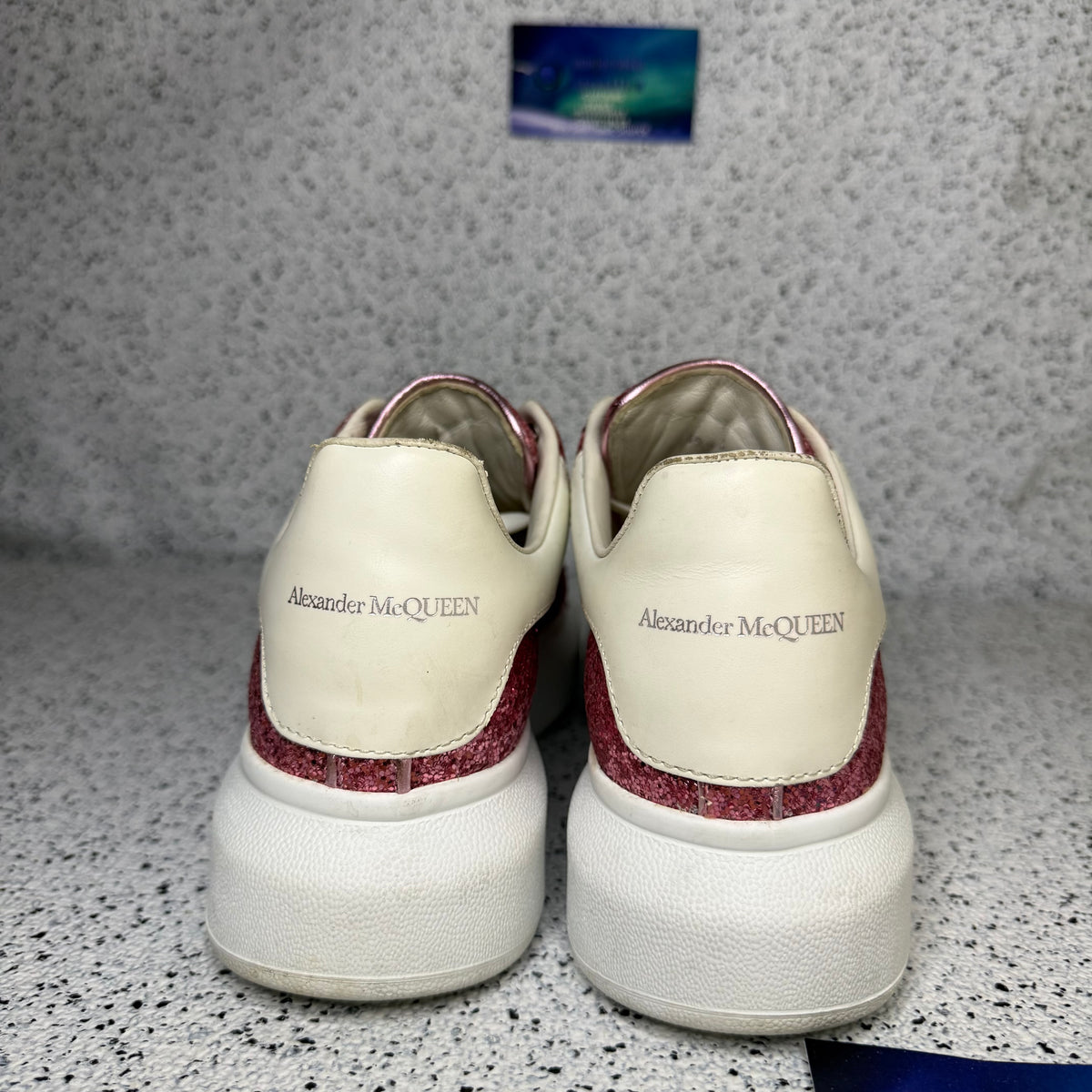 Alexander McQueen Oversized Sneaker Pink Glitter 38 EU/ 5 US “Preowned”