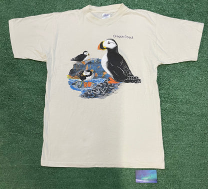 Vintage 1990s Oregon Coast Puffins tee