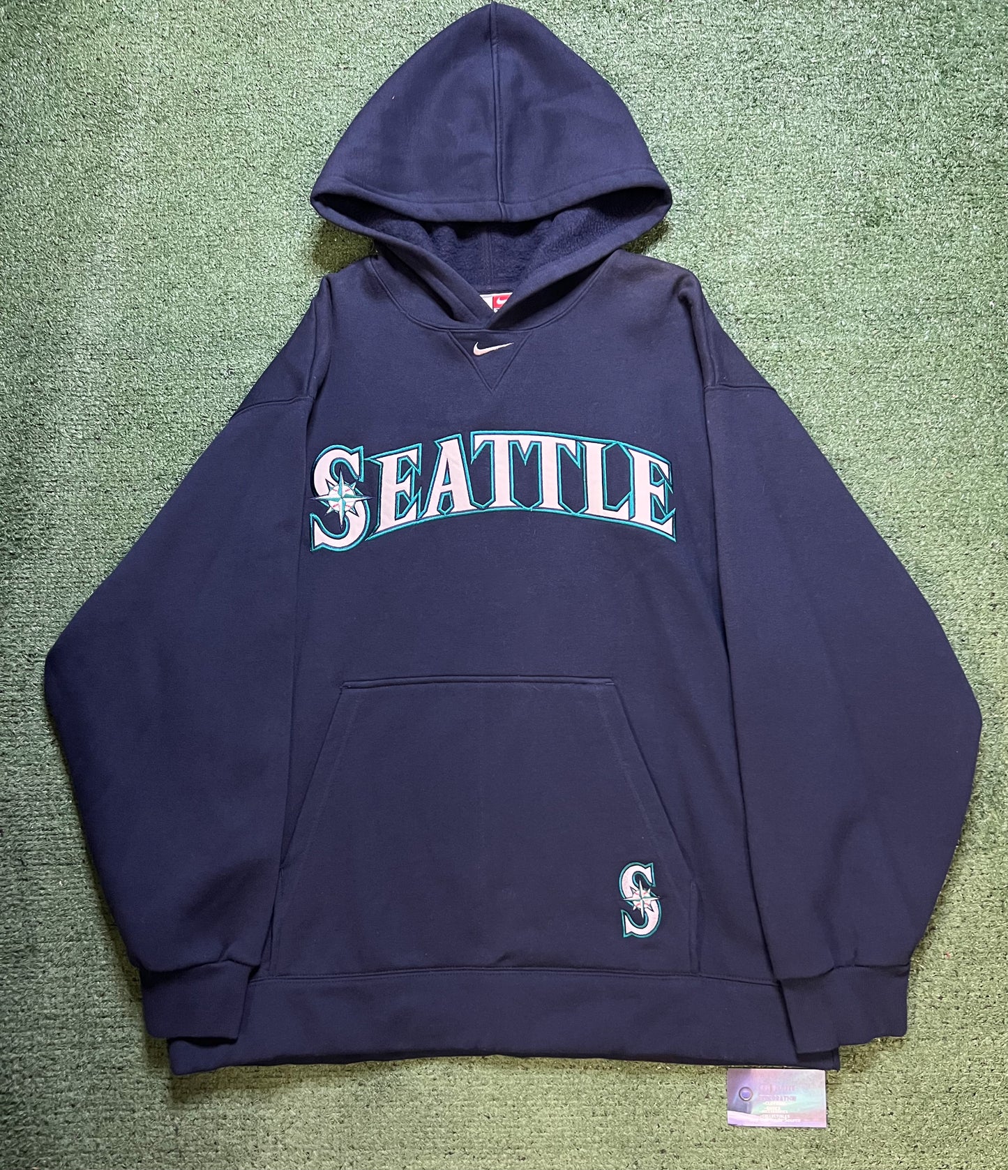 Vintage 1990s Seattle Mariners Nike center swoosh hoodie
