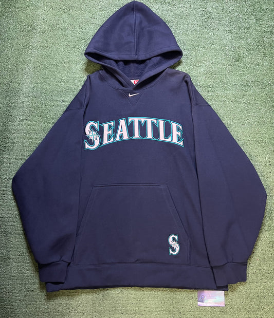 Vintage 1990s Seattle Mariners Nike center swoosh hoodie