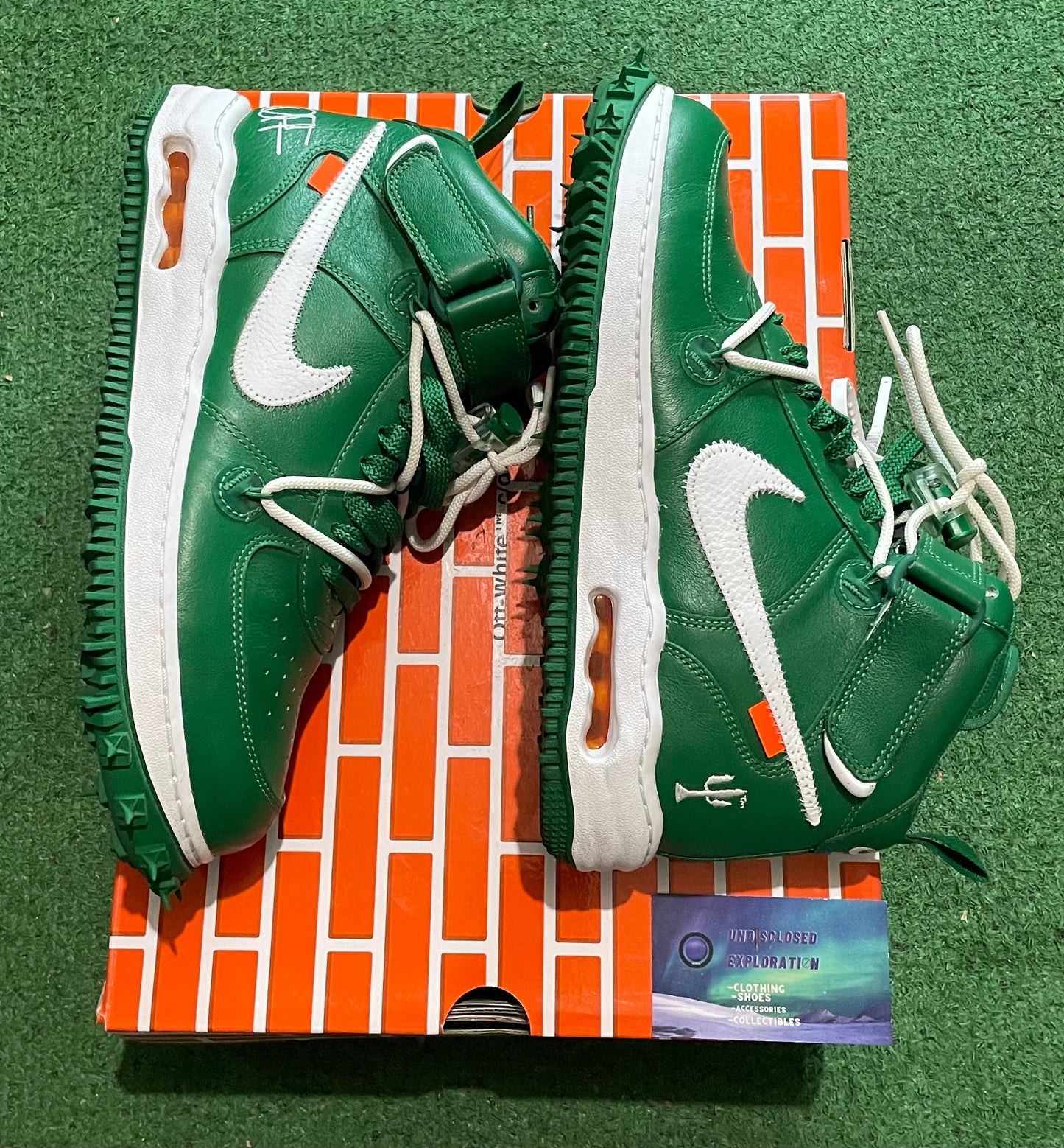 Off-white x Nike Air Force 1 mid pine green size 10.5men/12women