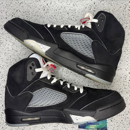 Jordan 5 Black Metallic Reimagined 12 Men “Preowned”