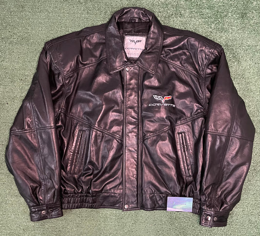 Vintage 1990s  corvette leather jacket