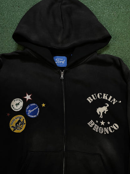 Ford Bronco patch zip up hoodie