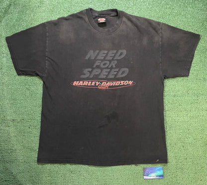 Vintage 2000s Need For Speed Helsinki Finland Harley Davidson tee