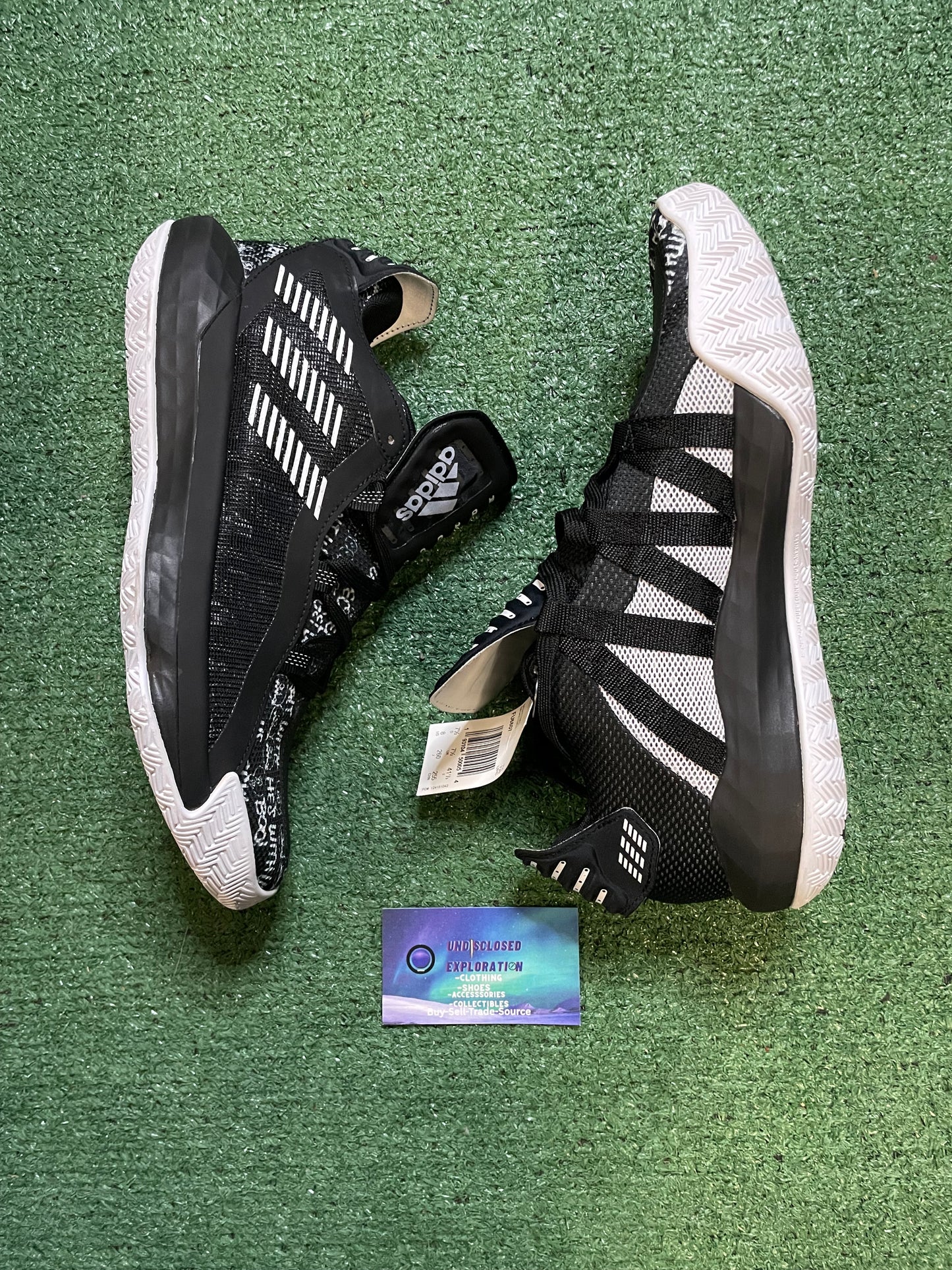 Adidas dame 6 black white hecklers