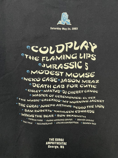 Vintage 2000s Sasquatch music festival Coldplay tee