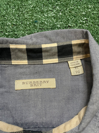 Burberry Grey Chambray Button up