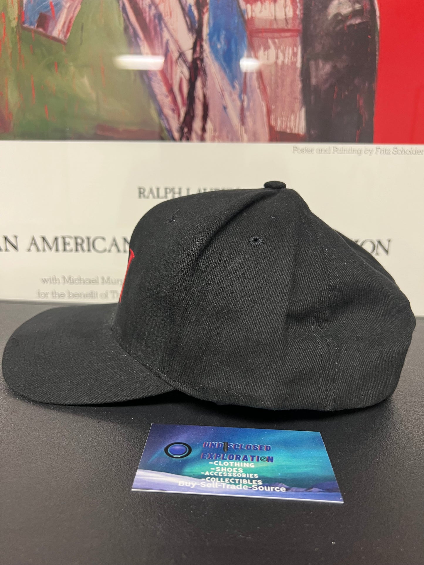 Vintage P•I black red hat