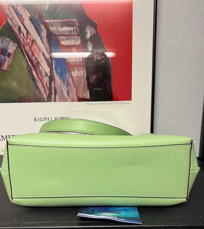 Coach Mollie Bucket Bag 22 in Pale Pistachio leather