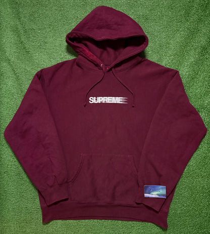 Supreme Motion Hoodie Burgundy