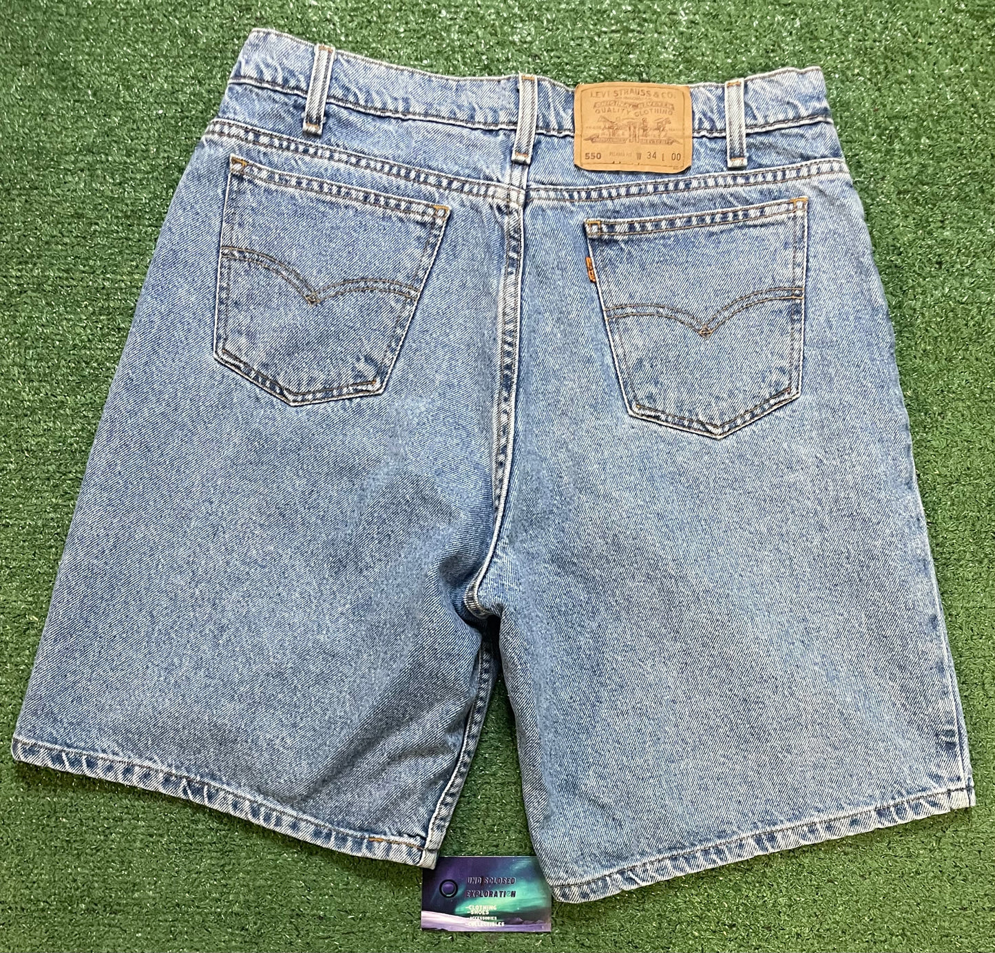 Vintage 1990s Levi 550 orange tab Jean shorts