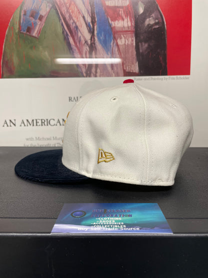 New York Yankees cream American flag fitted hat