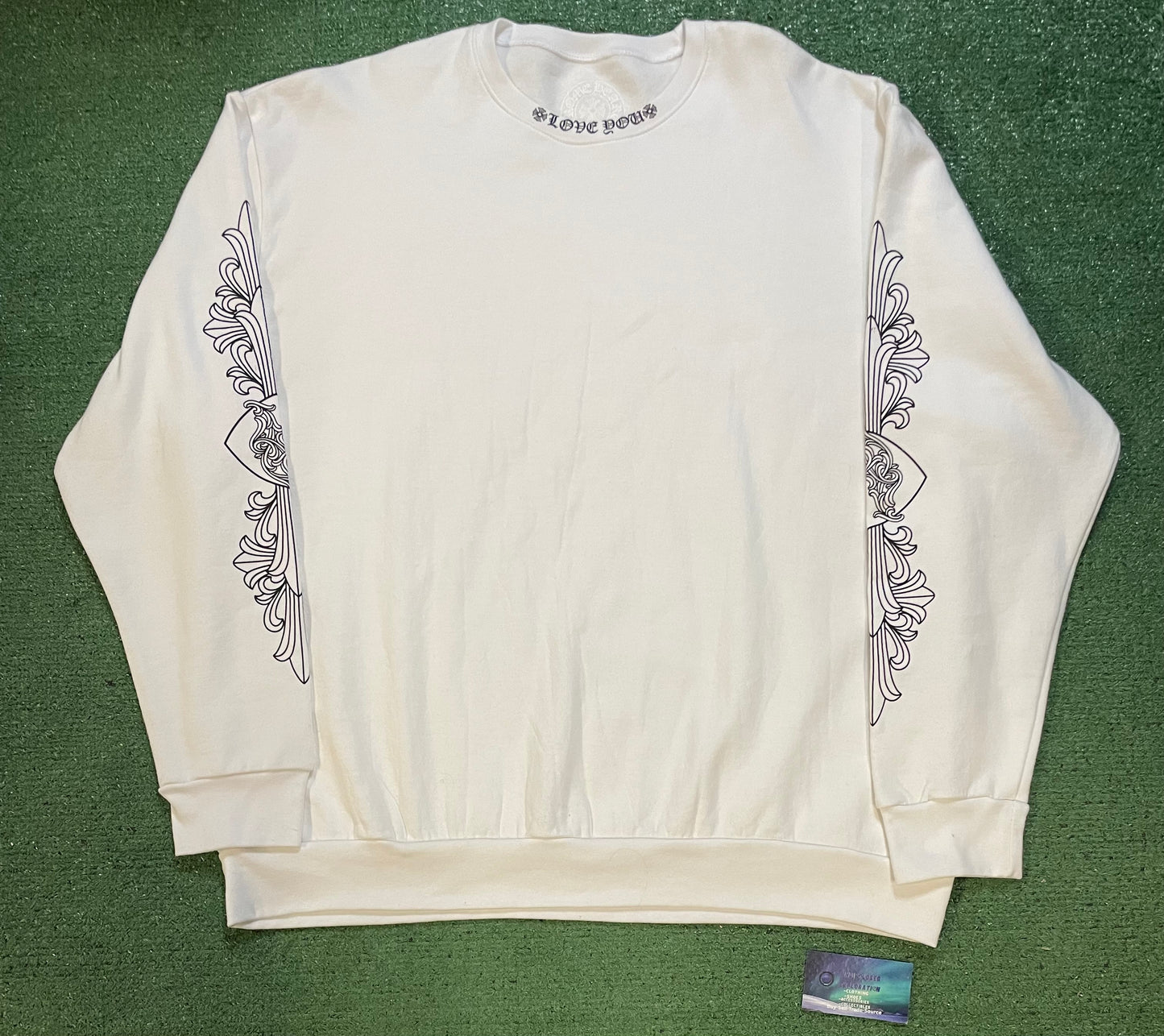 Chrome Hearts love you floral crewneck