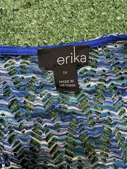 erika blue & white Cardigan