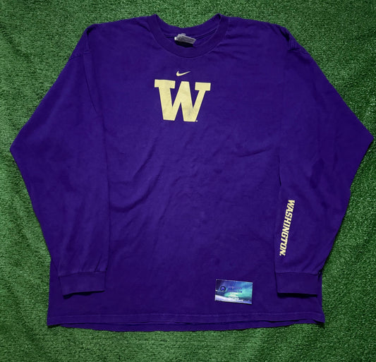 Vintage Washington Huskies Nike Center Swoosh Long Sleeve