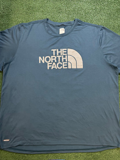 North face blue half dome logo tee