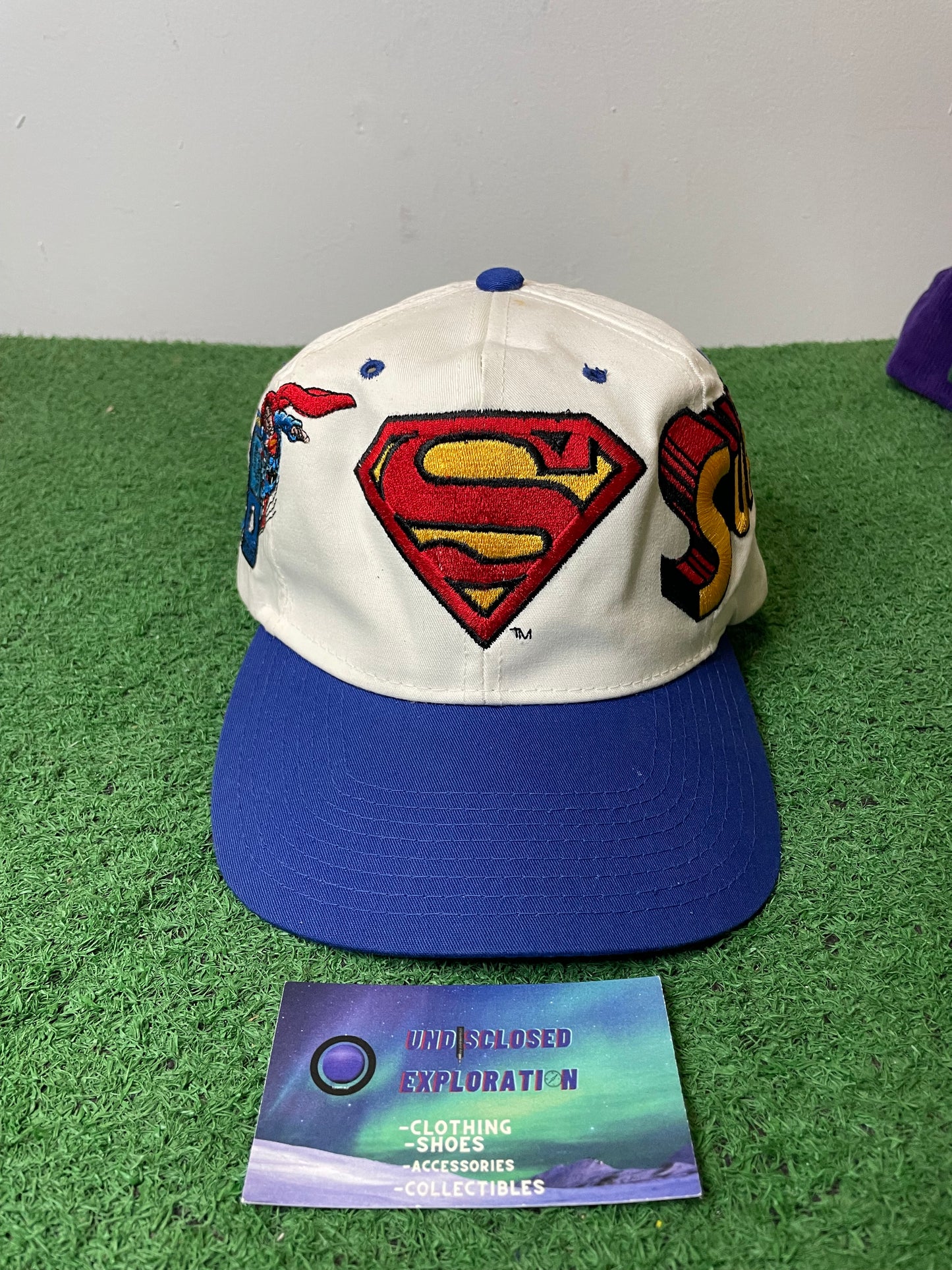 Vintage 1990s Superman Hat Baseball Cap OSFM DC Comics Clark Kent Justice League