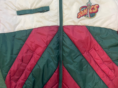 Vintage 1990s Seattle Sonics pro player puffer jacket