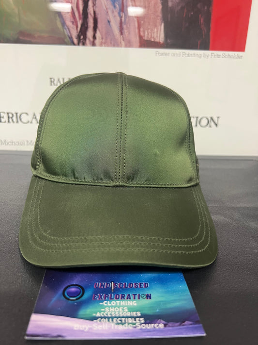 Prada embroidered olive hat