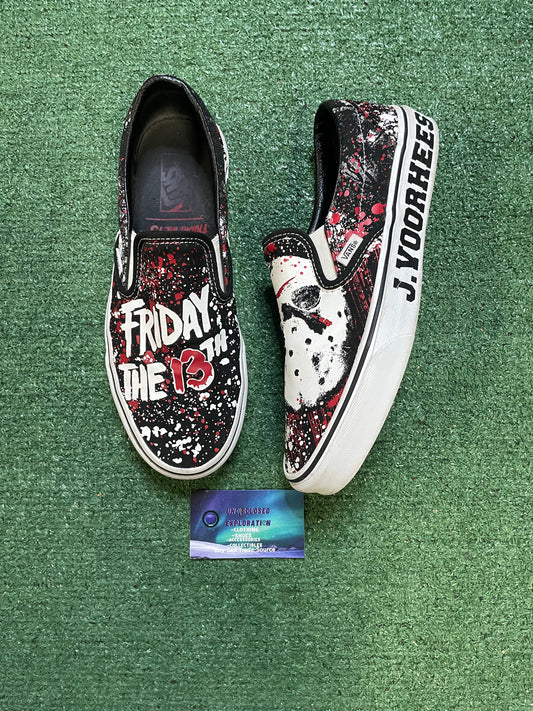 Vans House of Terror Friday the 13th Jason Voorhees slip on size 10men/11.5women