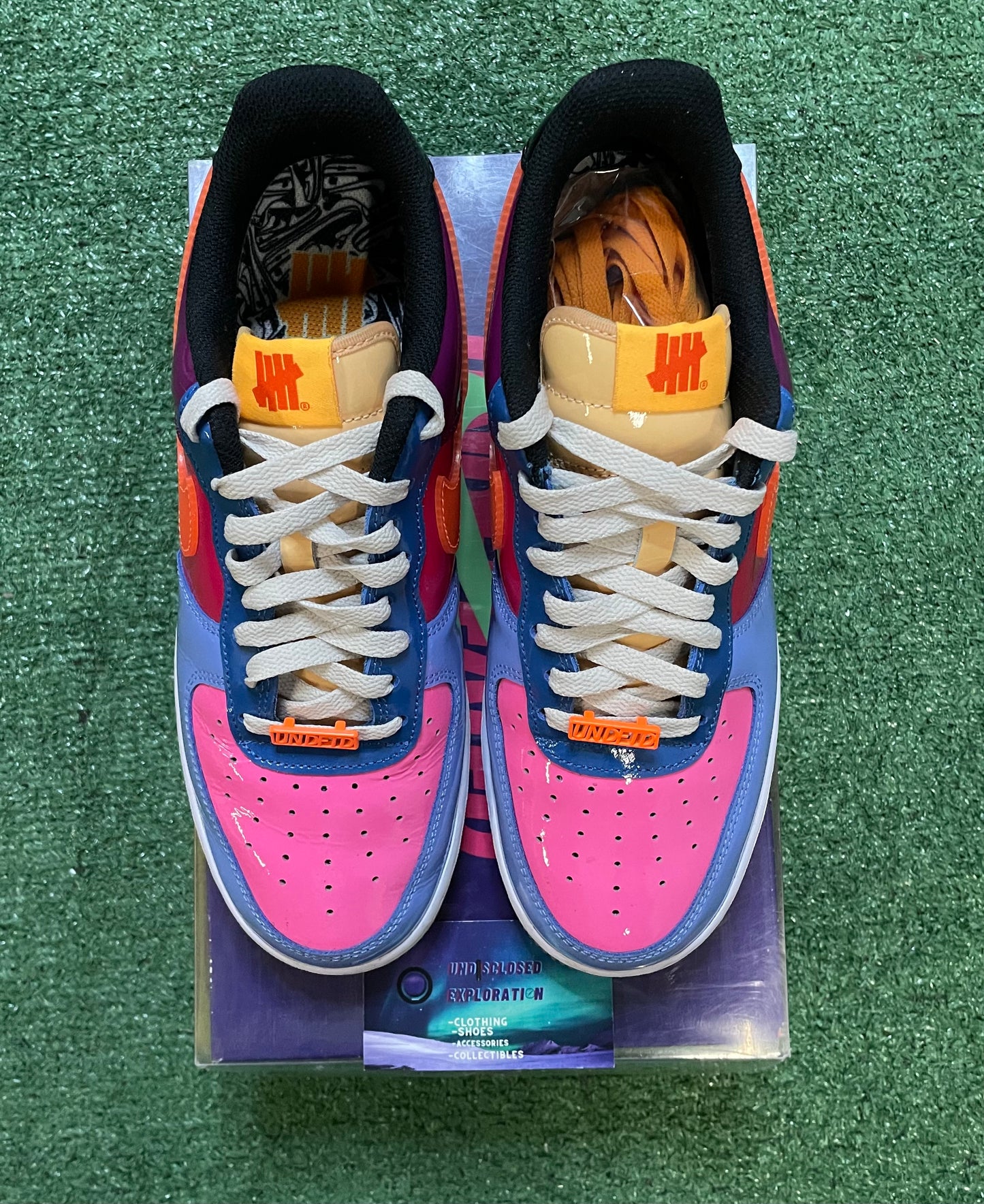 Nike X undefeated Air Force 1 low total orange size 8.5men/10women