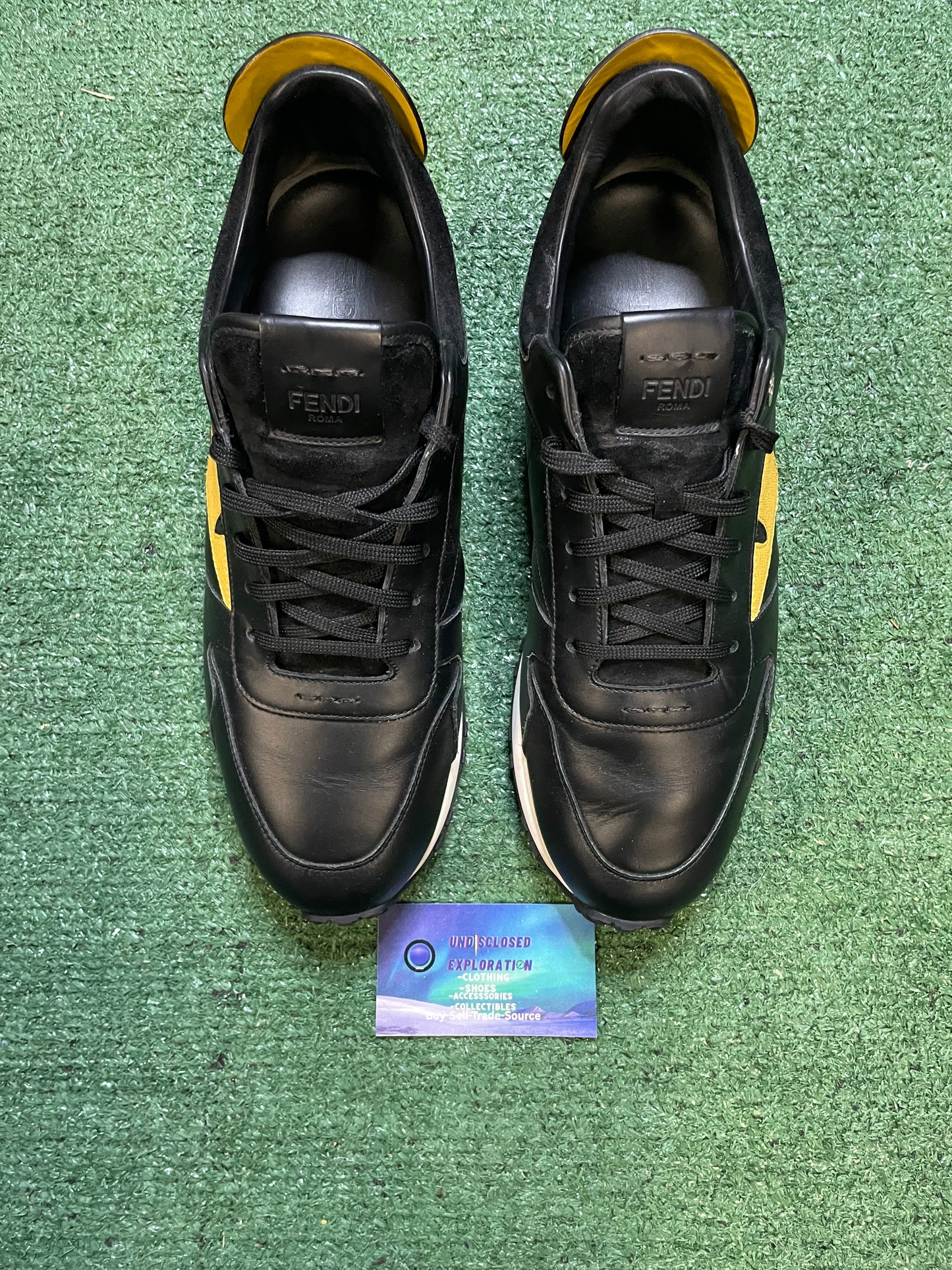 Fendi leather black bug eye monster size 10men/11.5women(EU 43)