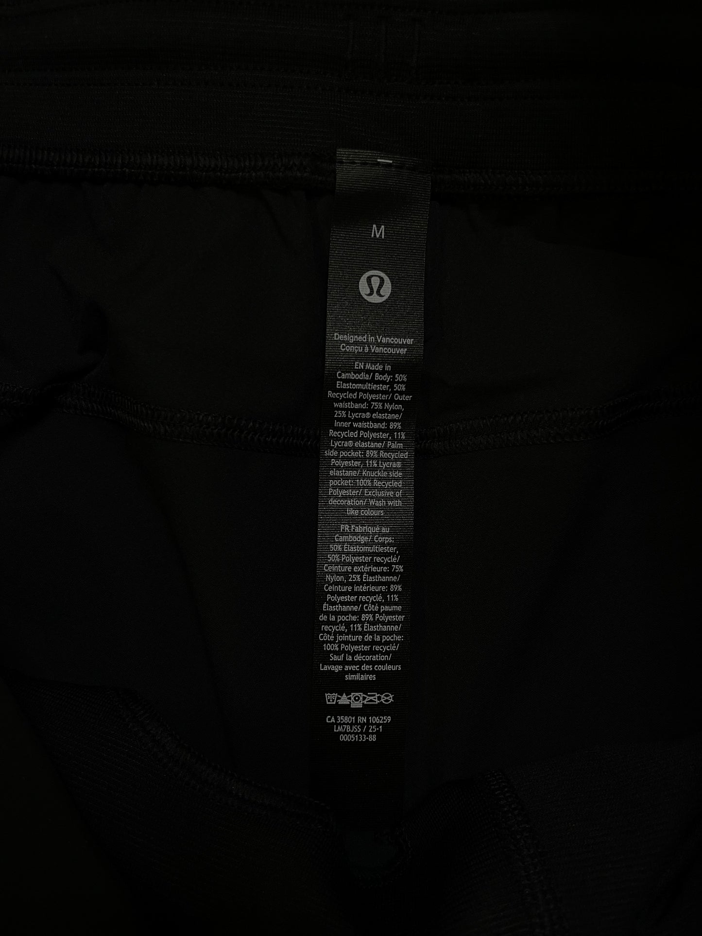 lululemon zeroed in short 5