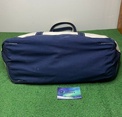 Vintage 1990s LL Bean navy blue boat and tote bag