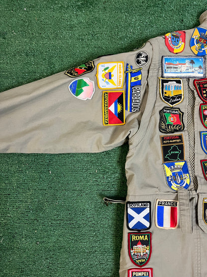 Vintage 1980s tourist patch jacket