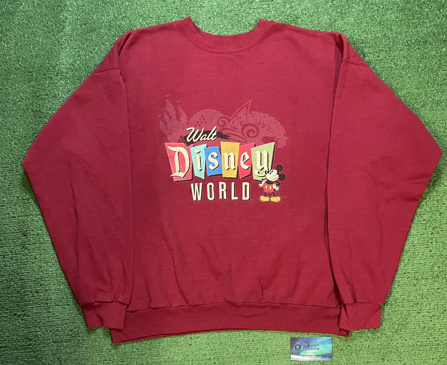 Vintage 1990s Walt Disney World maroon crewneck