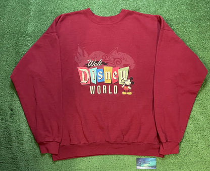 Vintage 1990s Walt Disney World maroon crewneck