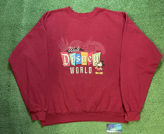 Vintage 1990s Walt Disney World maroon crewneck