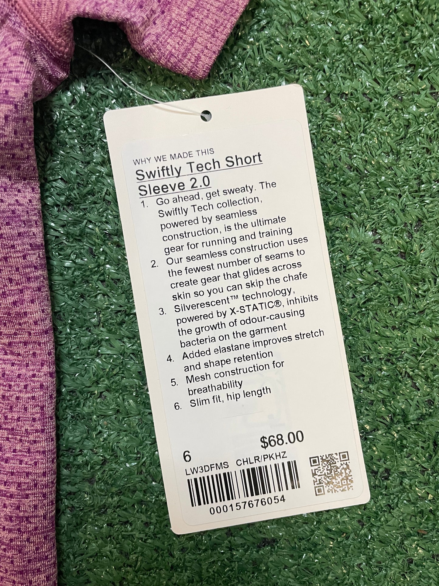 lululemon swiftly tech short sleeve 2.0 pink haze