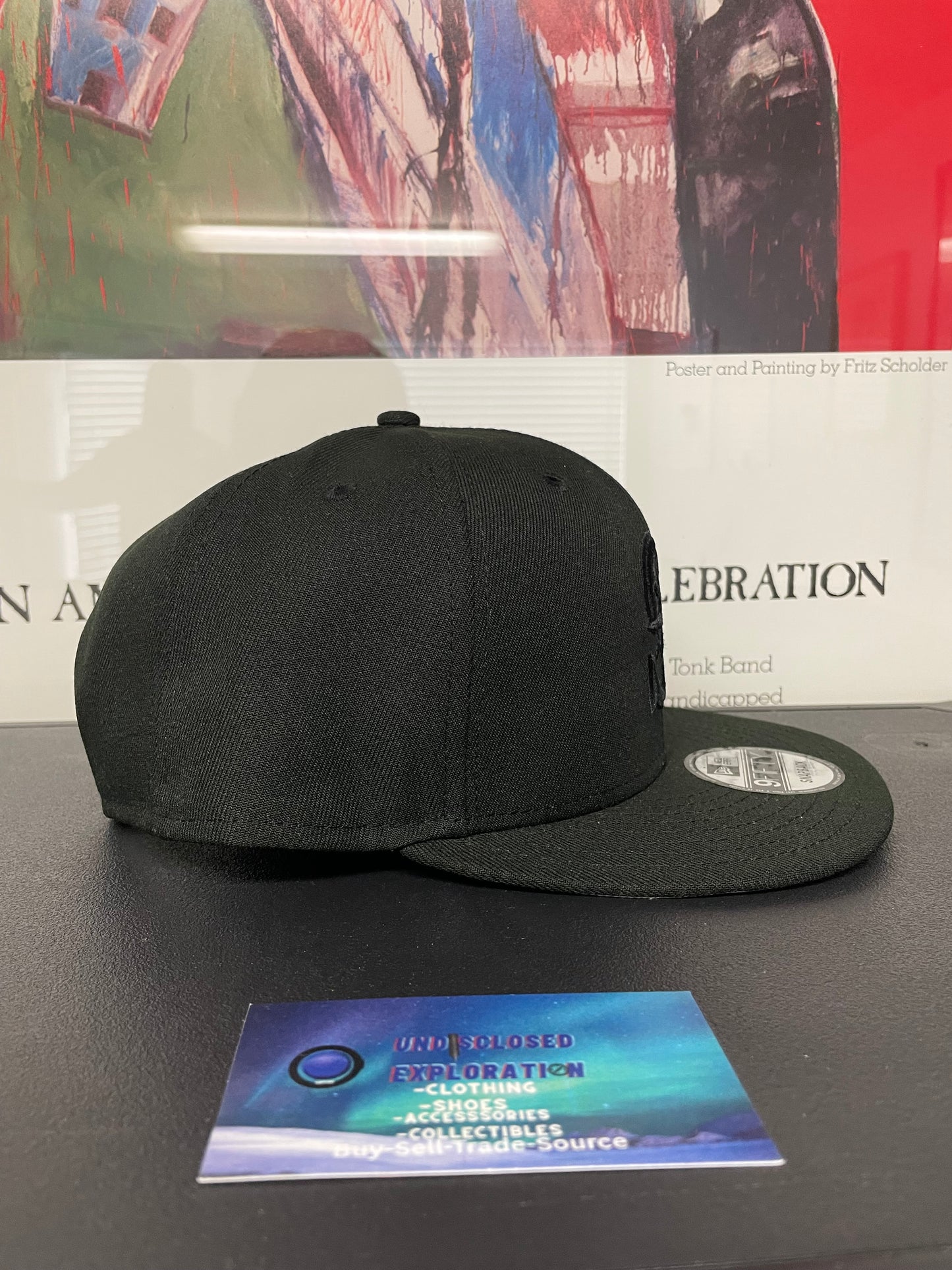 Seattle Mariners black on black new era hat