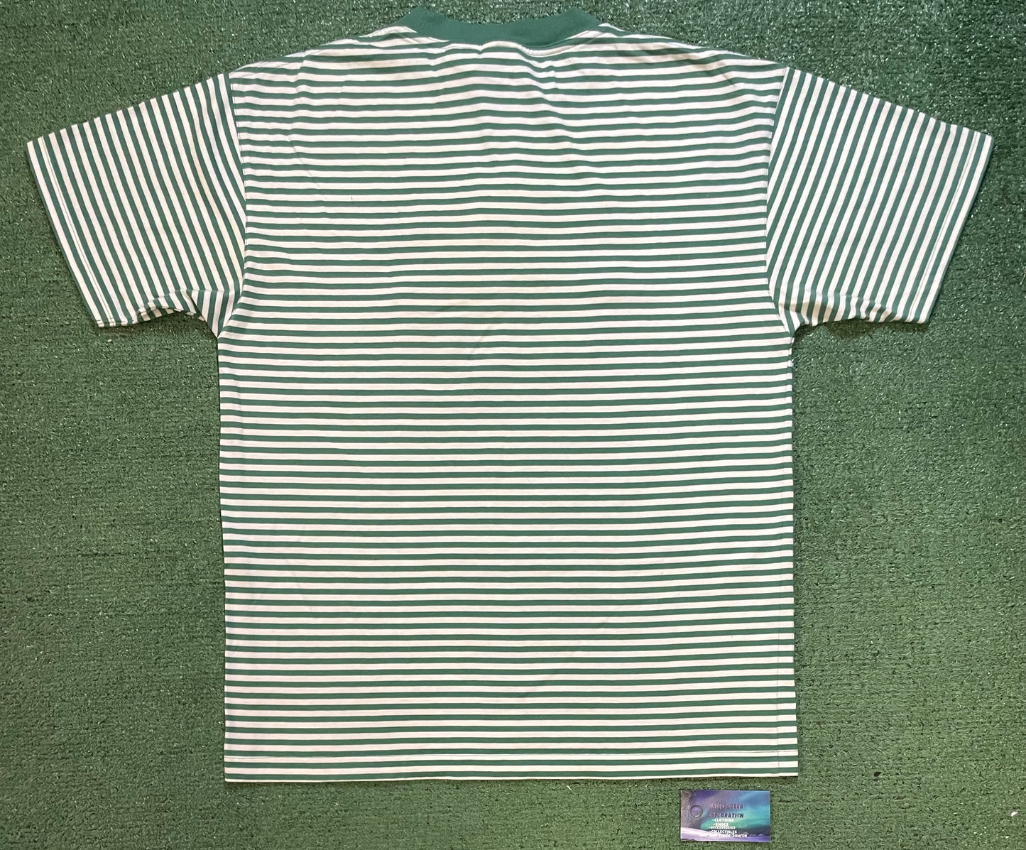 Vintage 1990s Mickey Mouse striped embroidered tee
