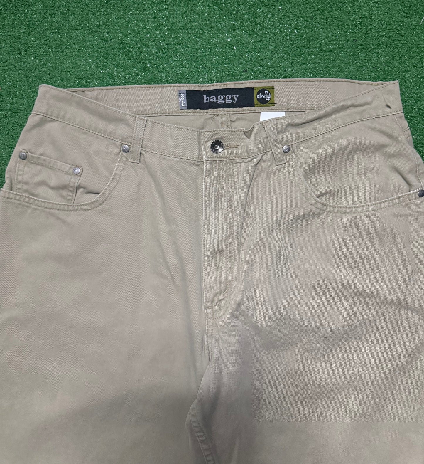 Vintage Levis Silver Tab Baggy Jeans Beige