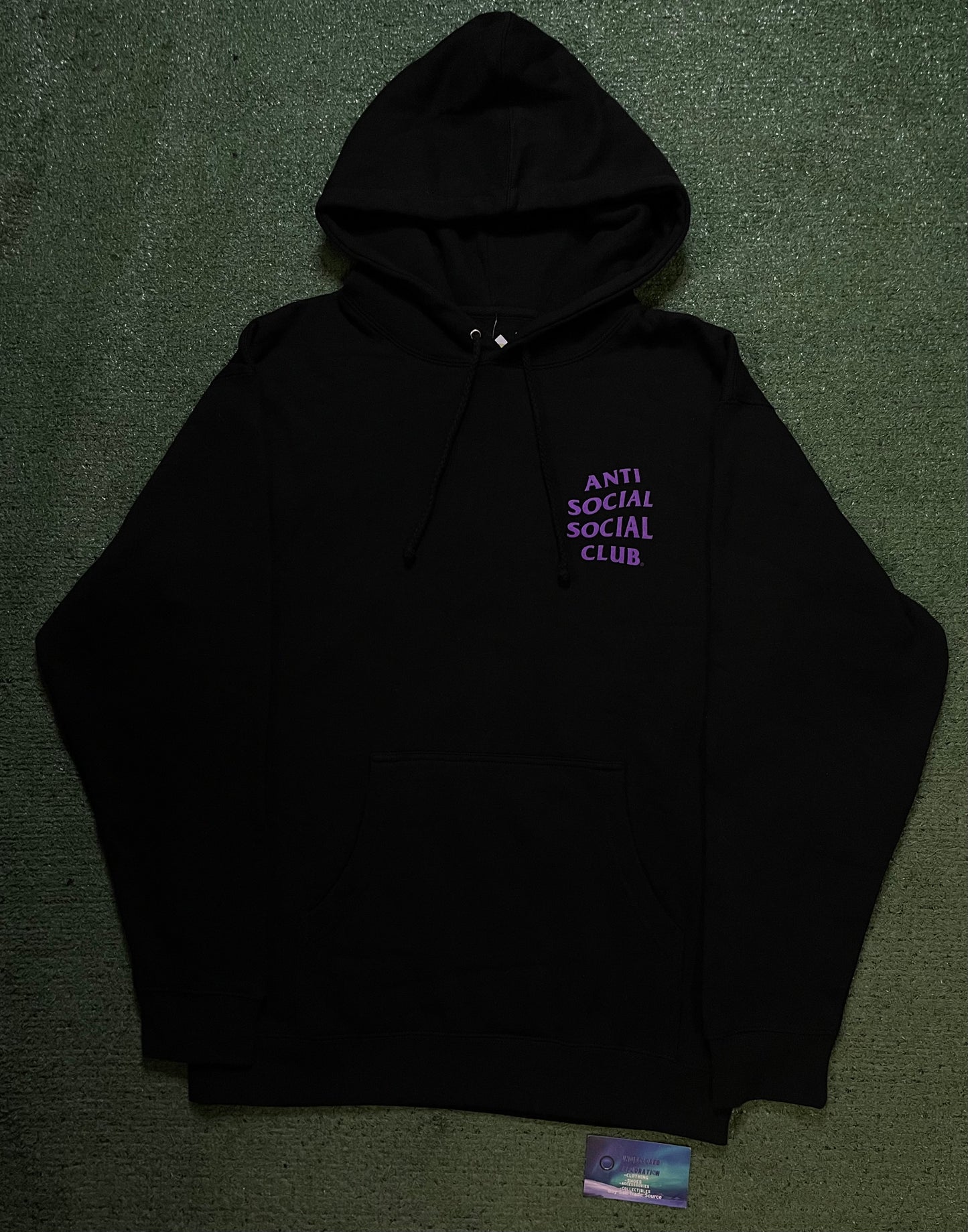Anti Social Social Club black & purple hoodie