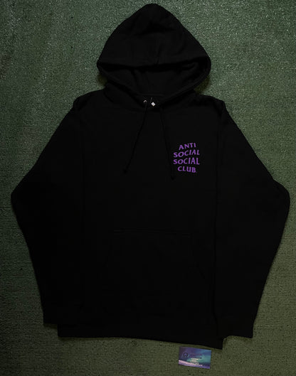 Anti Social Social Club black & purple hoodie