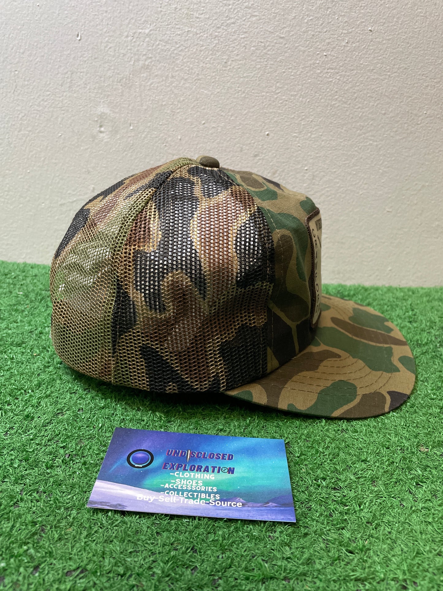 Vintage 1980s camo white wing assault camo patch hat