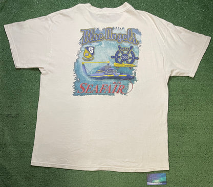 Vintage 2000s Seafair blue angel tee