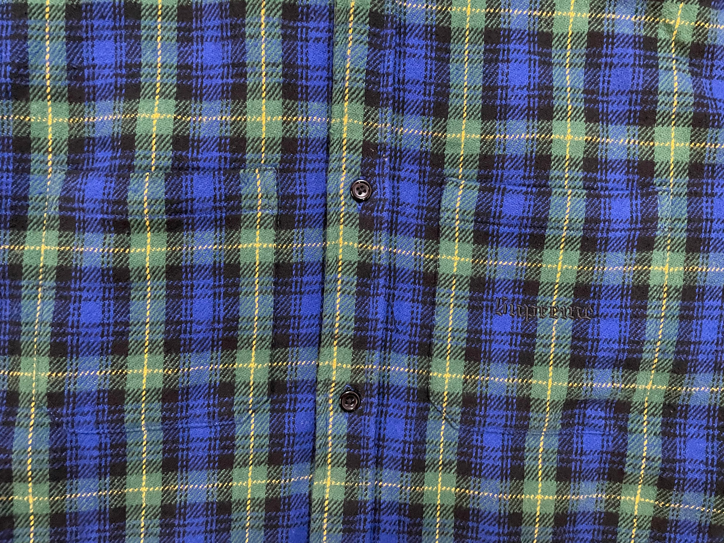 Supreme blue tartan  hooded flannel