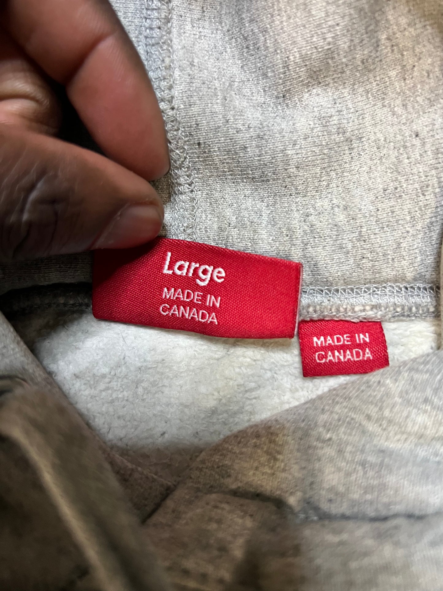 Supreme ruff Ryders grey embroidered hoodie