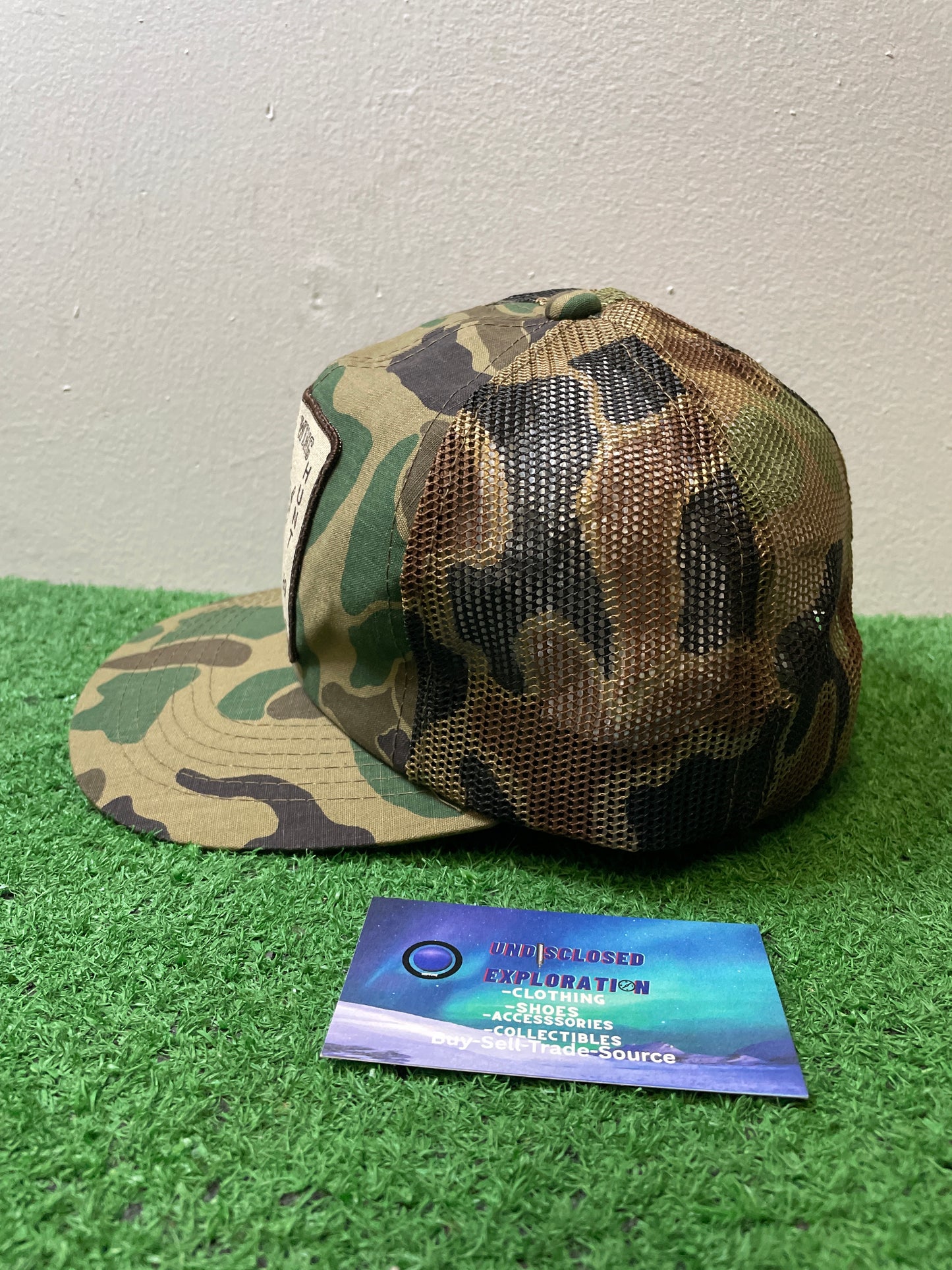Vintage 1980s camo white wing assault camo patch hat