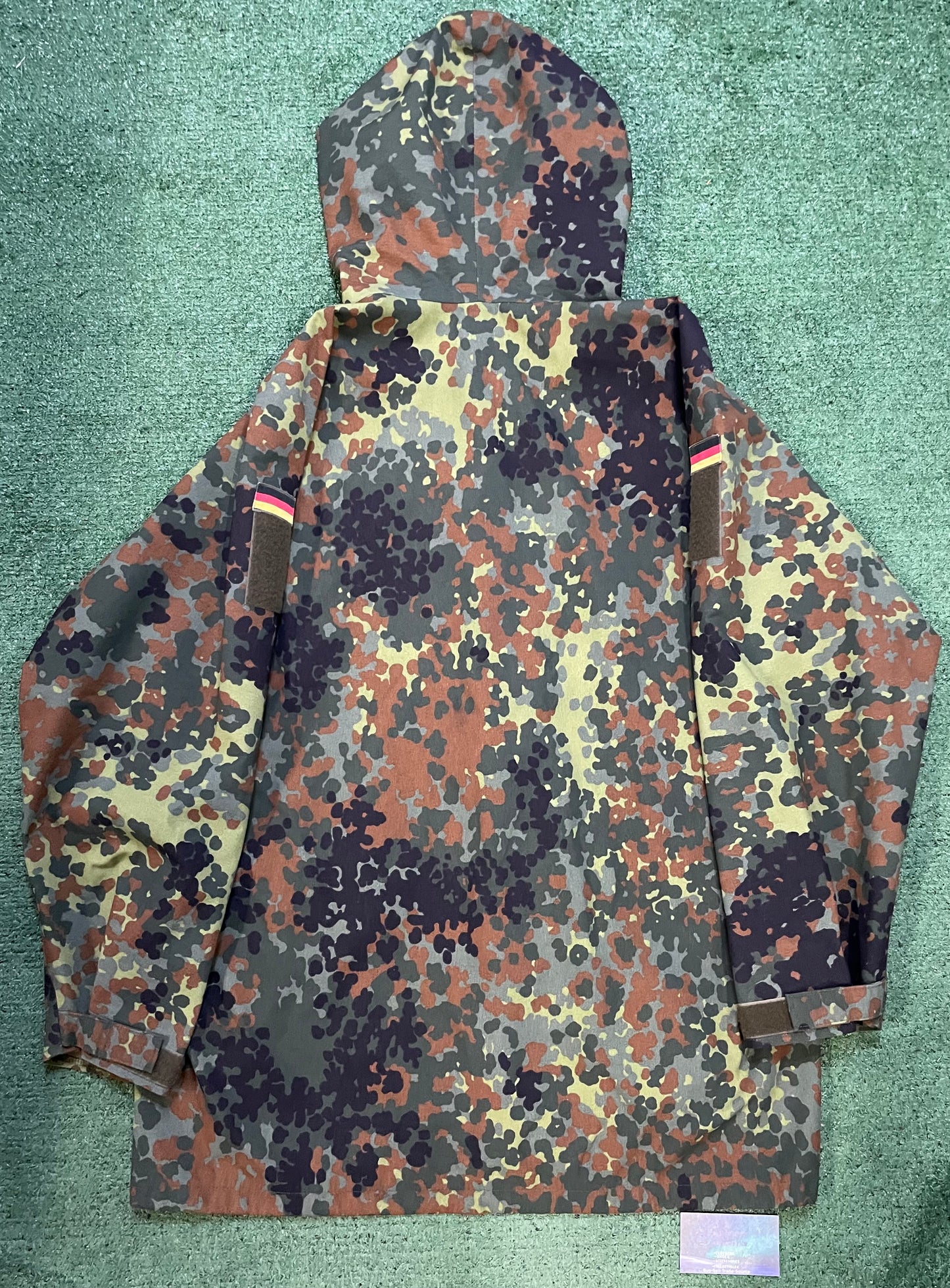 Vintage 90s German Bundeswehr Army GoreTex Flecktarn Rain Jacket
