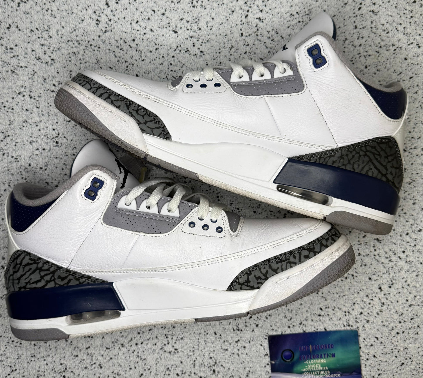 Jordan 3 Midnight Navy 11.5 Men/13 Women “Preowned”